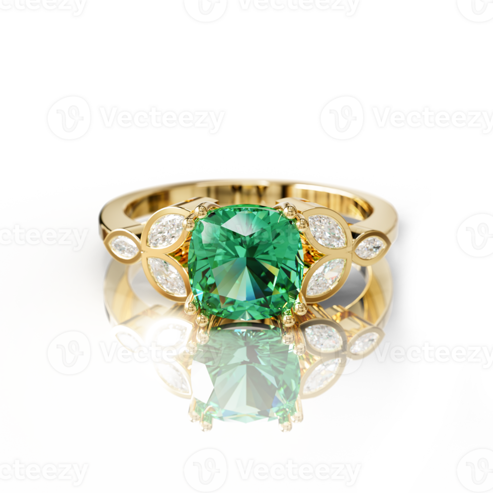 Luxurious emerald shine png