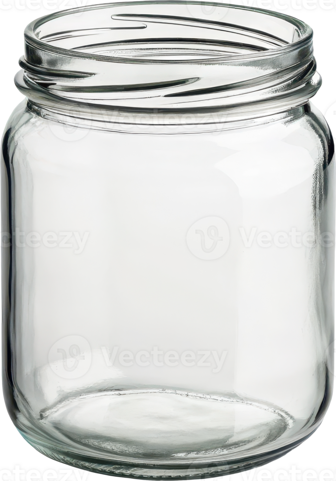Elegant Transparent Glass Jar for Storing and Displaying Items png