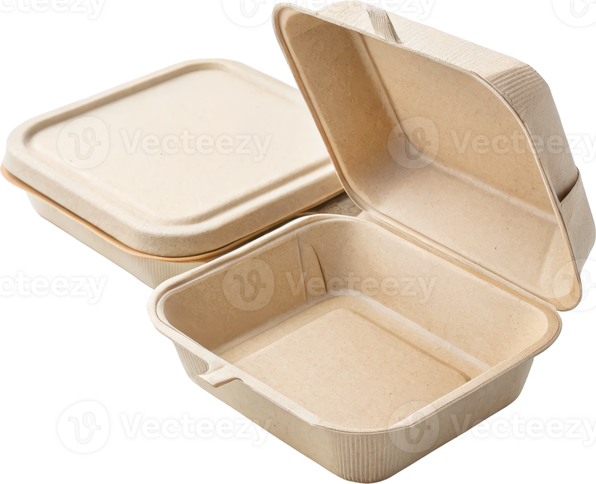 Empty eco friendly food packaging tray or container png