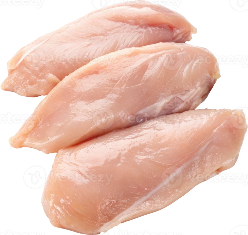 Uncooked Raw Fresh Chicken Fillets Prepared for Cooking and Consumption as Nutritious Poultry Meal png