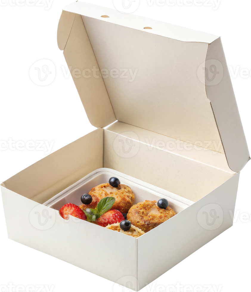 Empty Cardboard Snap Lock Box for Storage or Shipping Delivery png
