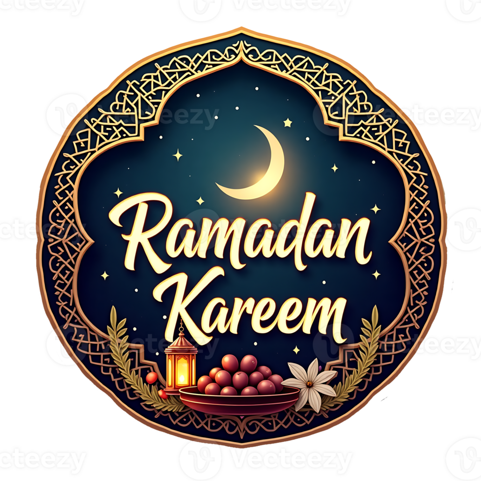 Ramadan Kareem islamic holiday design transparent background png