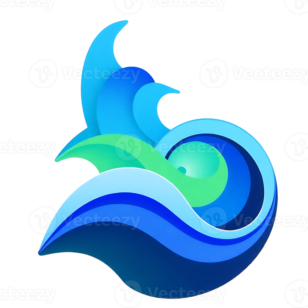 blue wave logo transparent background png