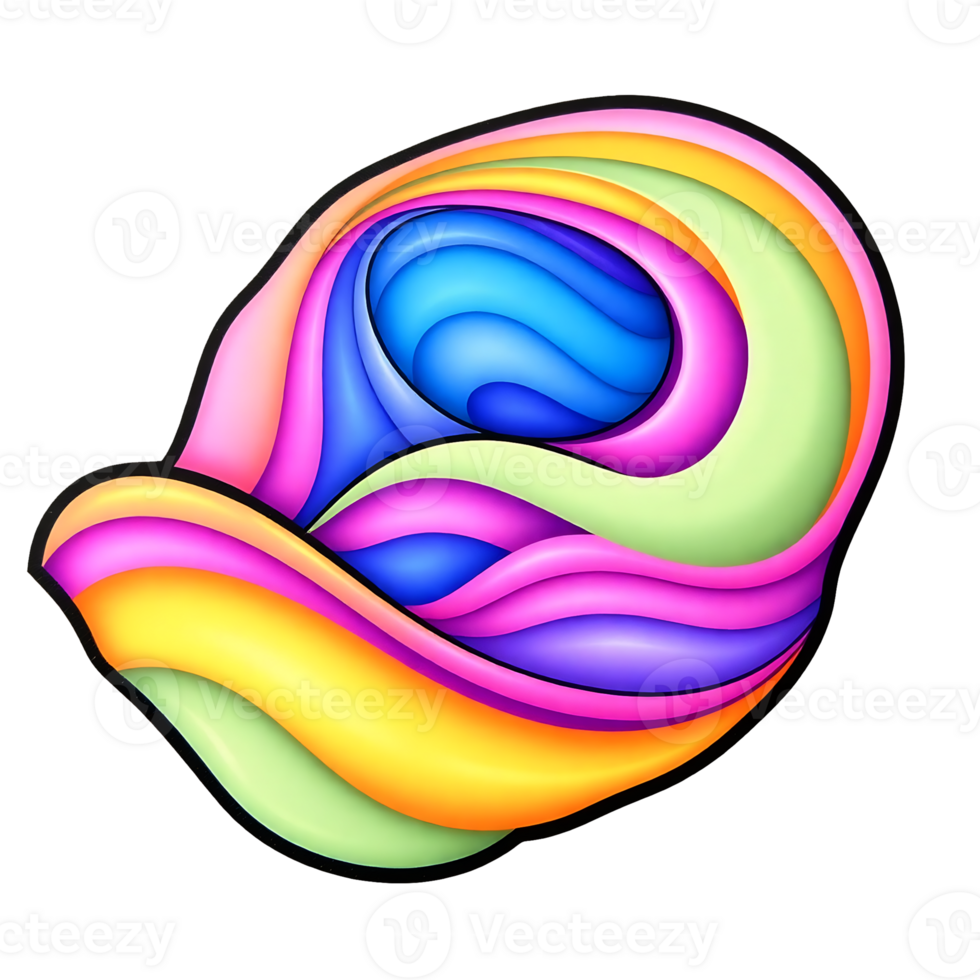 a colorful swirl of liquid on a transparent background png