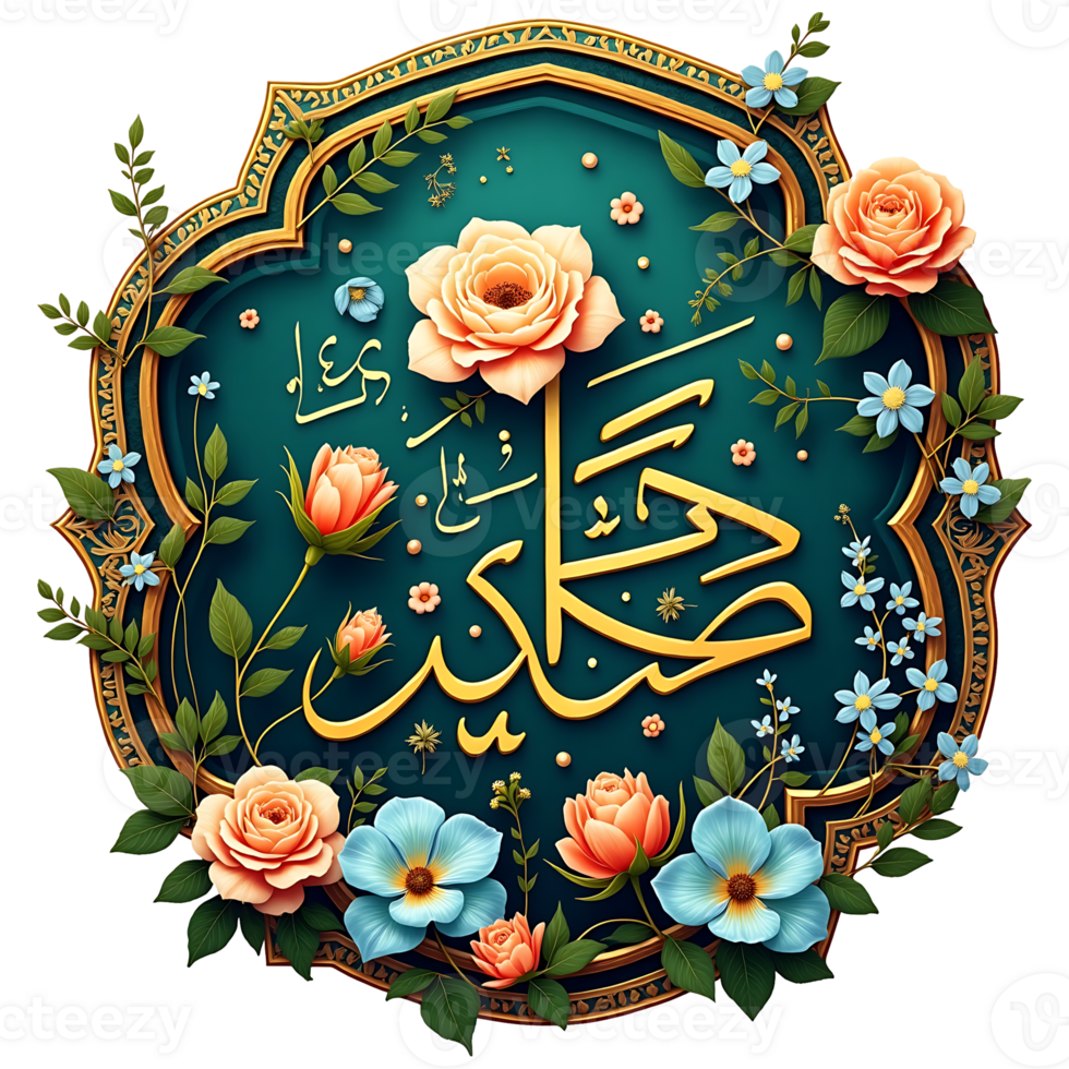 eid al-fitr islamic calligraphy png