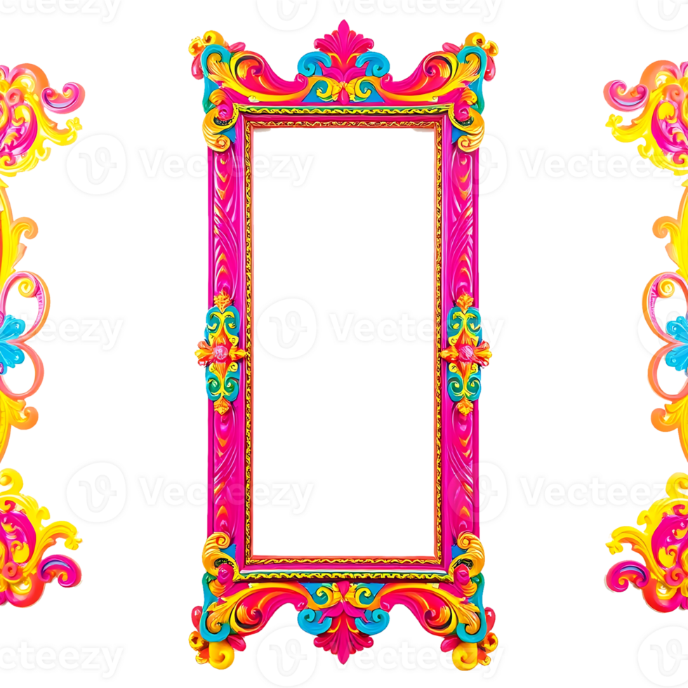 Frame design on transparent background png