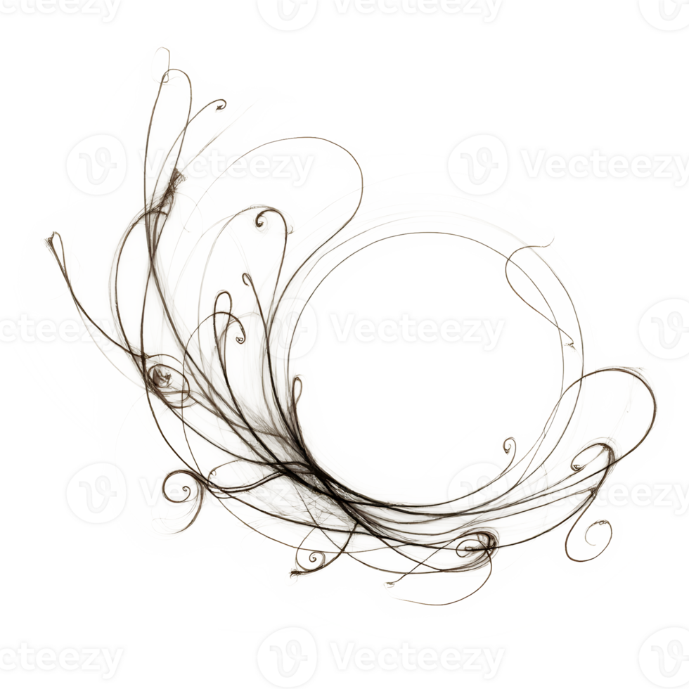 a black and white drawing of a swirl on a white background png