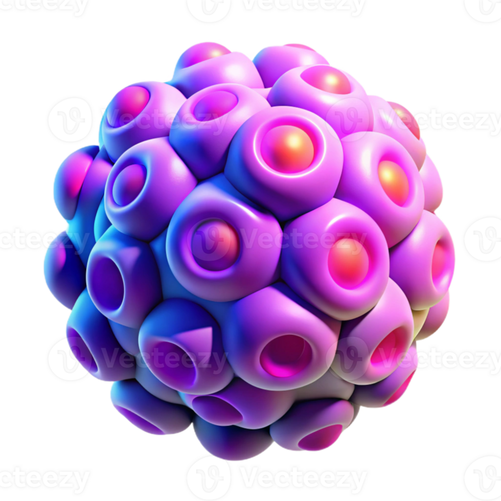 stunning classic elegant contemporary A microscopic view of cellular structures, rendered in vibrant fluorescent colors, illuminated by UV light, in a scientific illustration style exclusive high... png