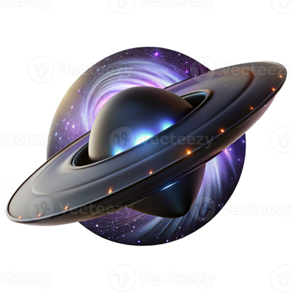 wonderful modern elegant traditional A sleek, black spaceship, cloaked in a shimmering energy field, emerges from a wormhole, illuminated by the distorted light of the portal.... png