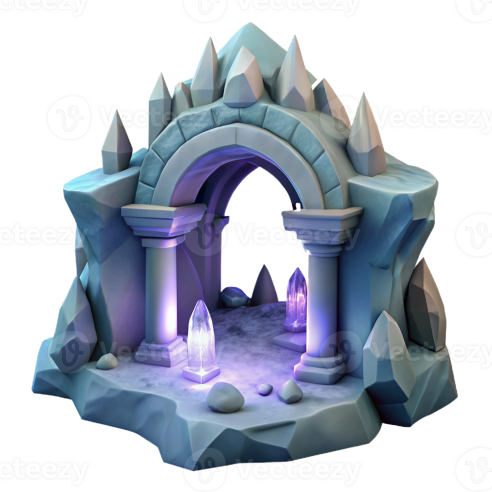 extraordinary creative elegant contemporary A crystal cave with naturally formed arches and columns, ethereal lighting, fantasy, photograph, high resolution professional png