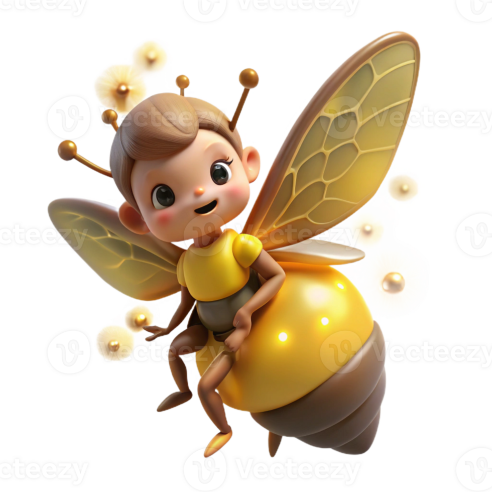 magnificent vintage elegant rustic A tiny, mischievous pixie riding a giant bumblebee through a field of glowing fireflies at twilight, soft, painterly style, warm color palette exclusive high quality png