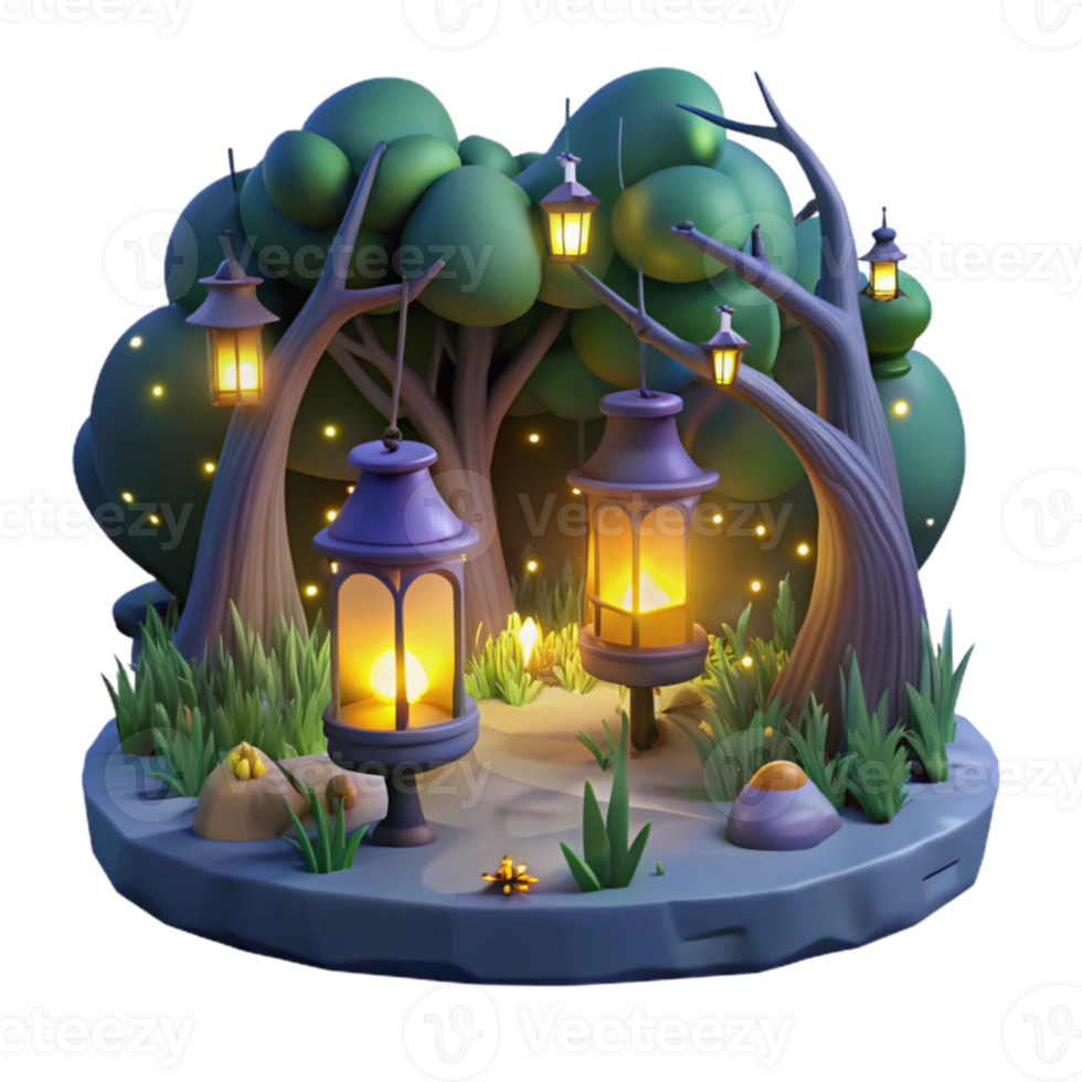 magnificent rustic extraordinary artistic A group of fireflies illuminating a dark forest at night, magical and enchanting, fantasy art high resolution high resolution png