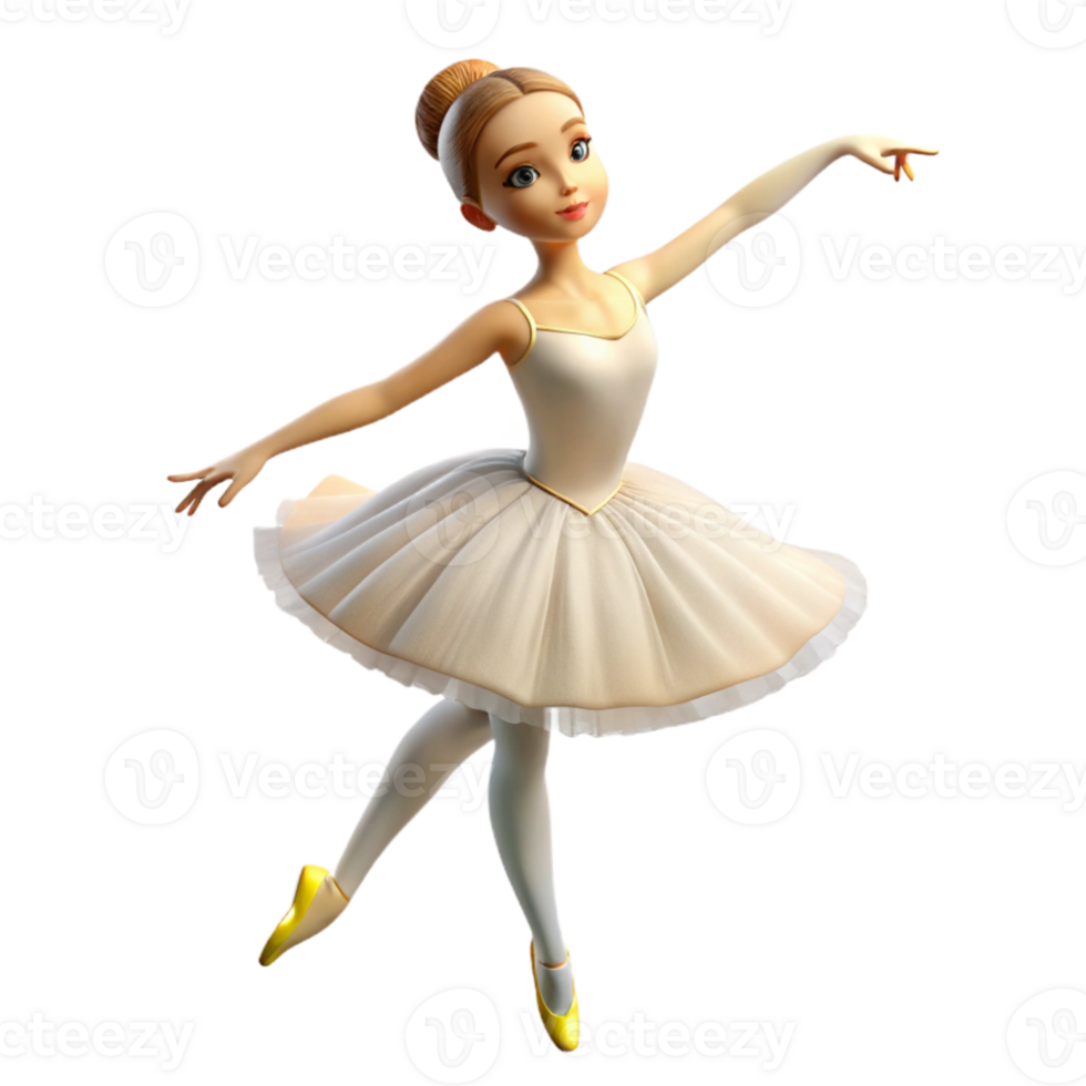 dramatic creative stunning abstract Portrait of an elegant ballerina with a delicate, graceful pose, wearing a flowing white tutu. Soft, ambient lighting. Romantic style authentic detailed png