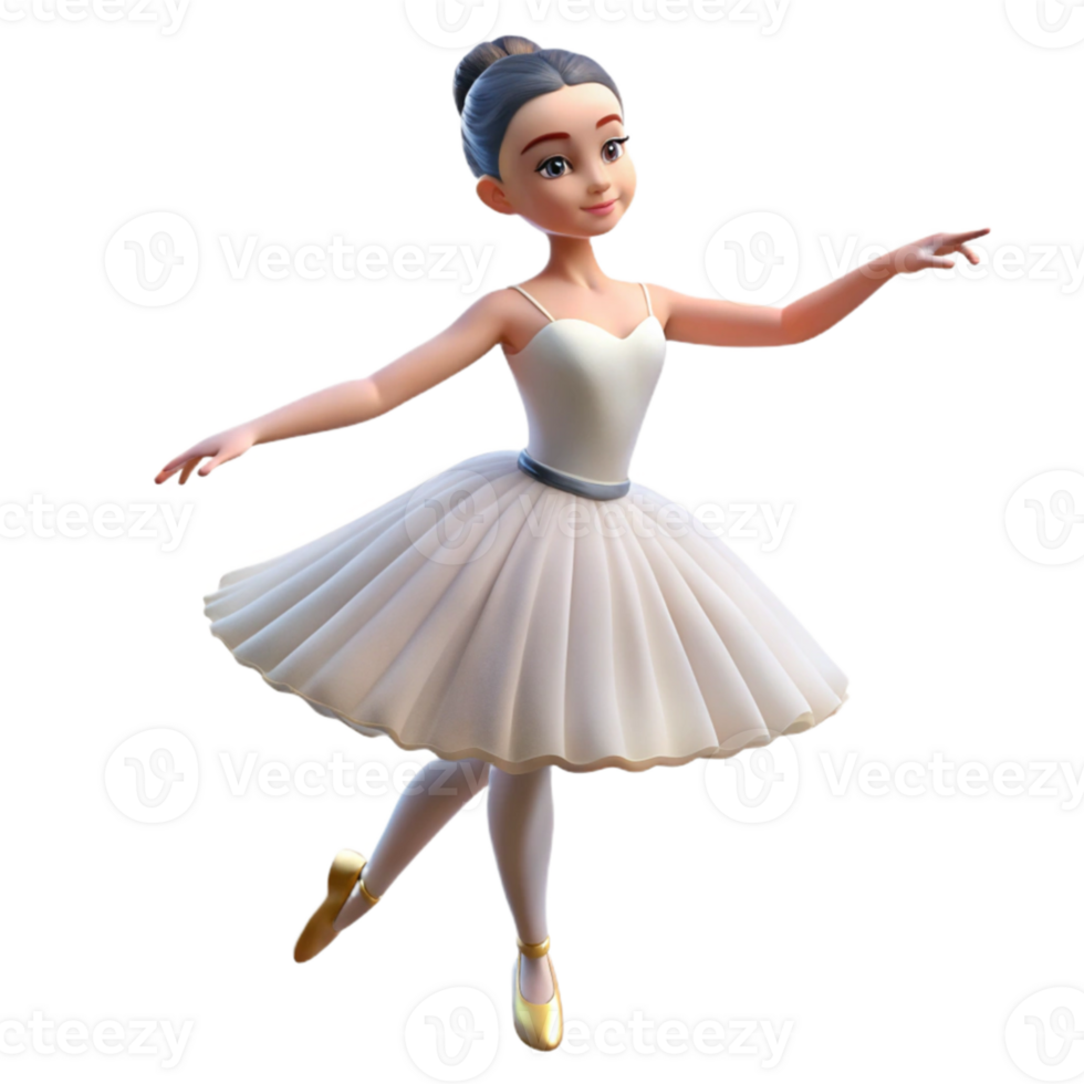 impressive contemporary extraordinary abstract Portrait of an elegant ballerina with a delicate, graceful pose, wearing a flowing white tutu. Soft, ambient lighting.... png