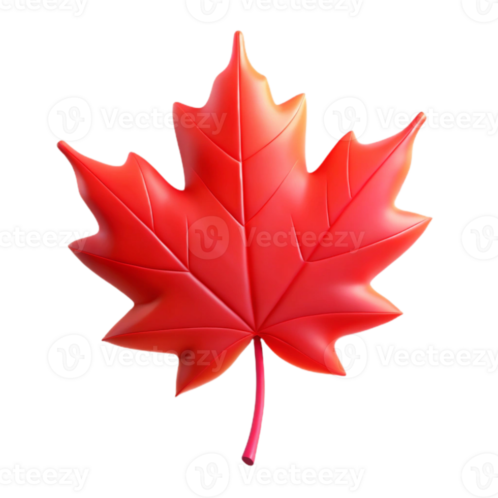 wonderful vintage elegant minimalist A single, perfect red maple leaf falling against a clear, blue sky, illuminated by crisp, autumnal sunlight, in a minimalist, graphic design style high... png