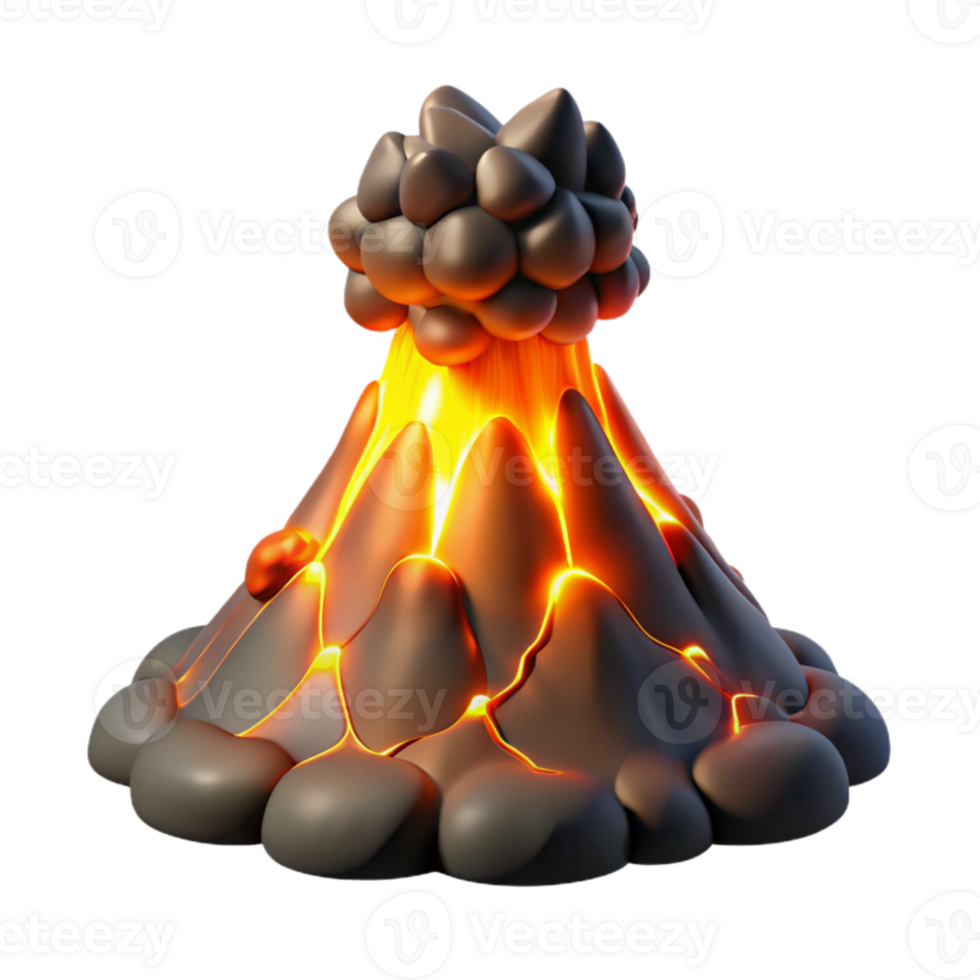 elegant classic extraordinary classic A volcanic eruption spewing molten lava and ash into the night sky, illuminated by the fiery glow of the eruption, in a dramatic, apocalyptic style detailed... png