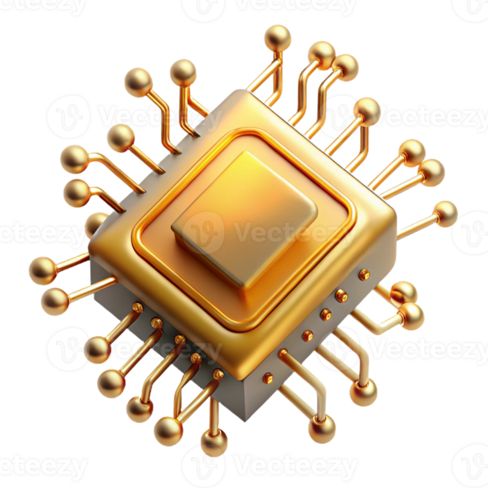vibrant abstract beautiful rustic A single microchip, magnified hundreds of times, intricate pathways glowing with golden light, details rendered with extreme precision, scientific illustration... png
