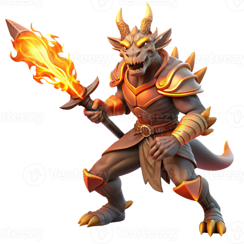 impressive rustic magnificent creative A fierce dragonborn warrior wielding a flaming greatsword, dynamic pose, dramatic lighting, Frank Frazetta style premium detailed png