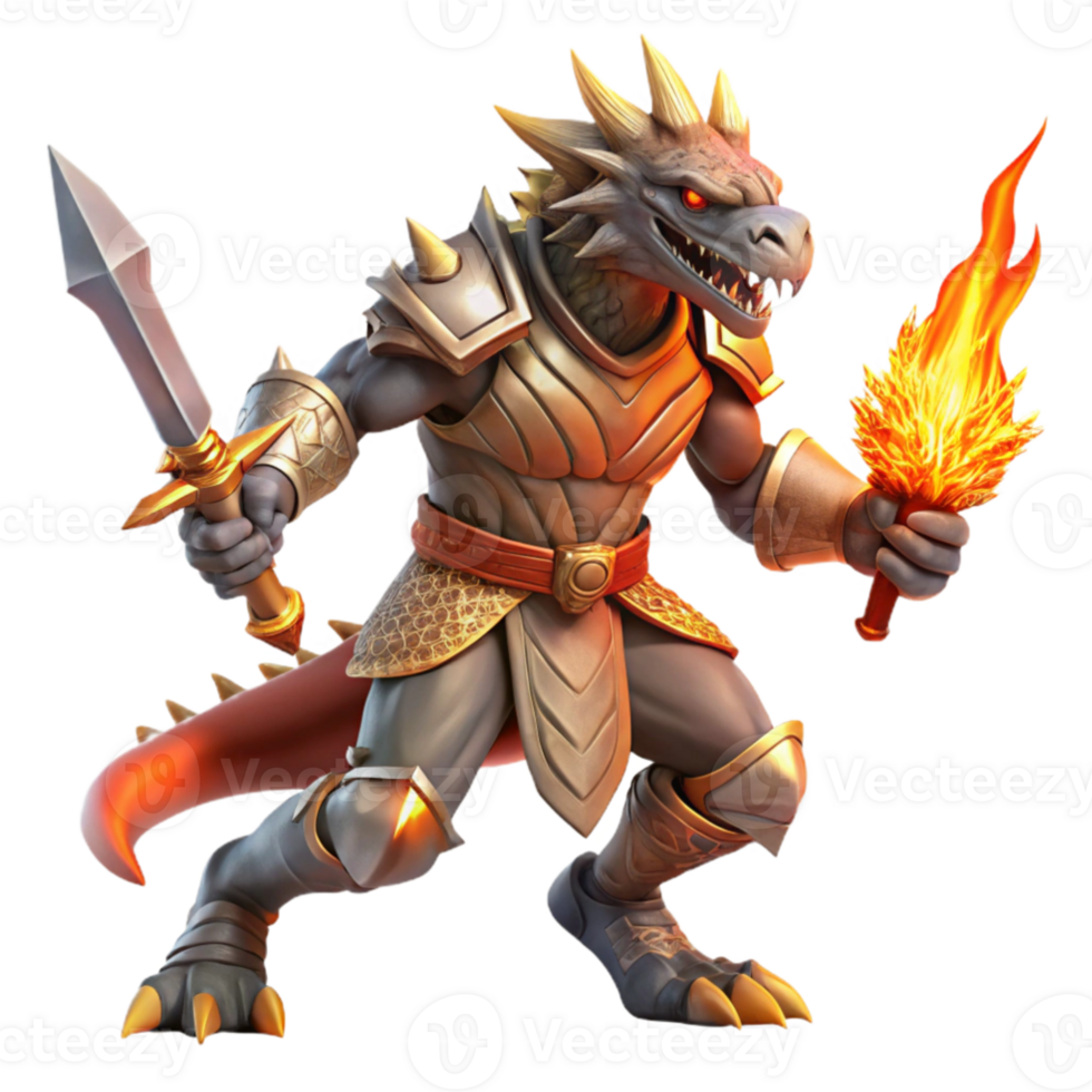 beautiful contemporary stunning modern A fierce dragonborn warrior wielding a flaming greatsword, dynamic pose, dramatic lighting, Frank Frazetta style detailed original png