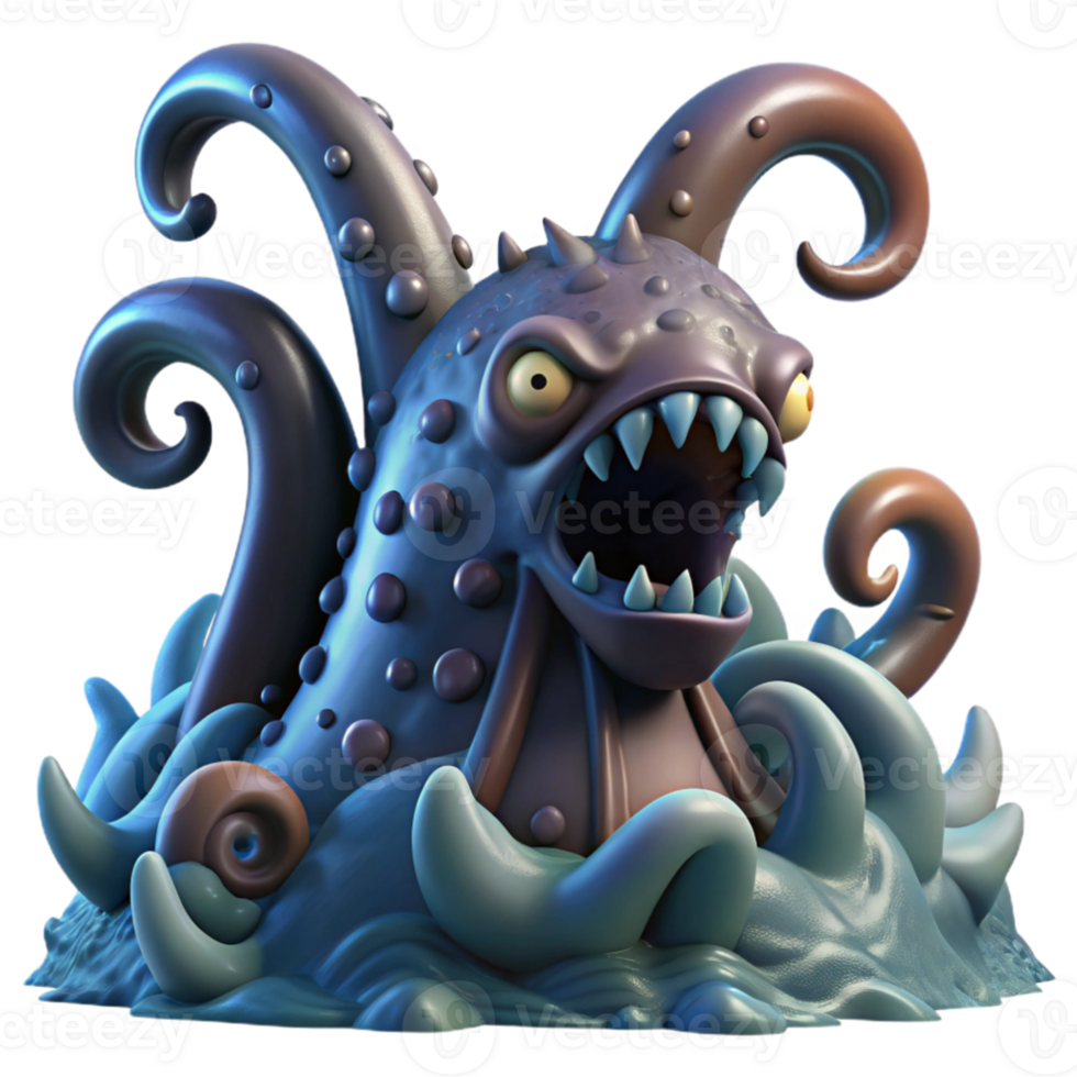 stunning modern stunning rustic A colossal kraken emerging from a stormy sea, dramatic lighting, realistic style exclusive original png