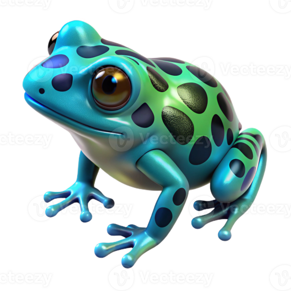 stunning creative stunning minimalist A vibrant poison dart frog, magnified 10x, intricate skin textures visible, neon bioluminescent patterns glowing in a dark rainforest setting, macro... png