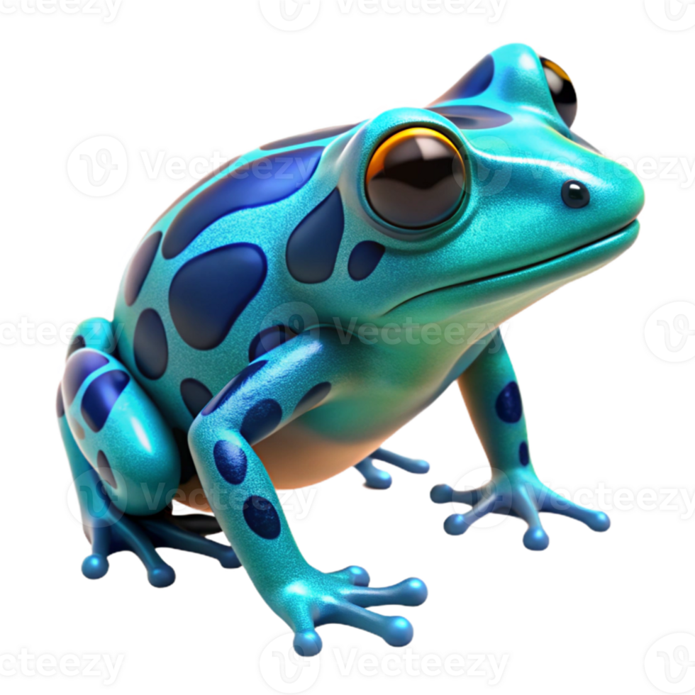 wonderful classic serene traditional A vibrant poison dart frog, magnified 10x, intricate skin textures visible, neon bioluminescent patterns glowing in a dark rainforest setting, macro... png