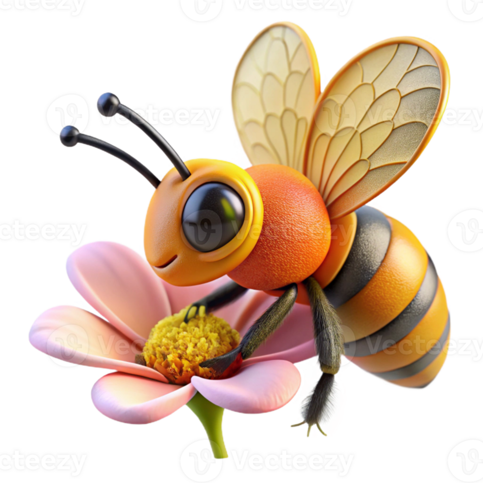 magnificent classic magnificent minimalist A close-up of a bee collecting pollen from a flower, detailed textures and vibrant colors, macro photography with bokeh effect high quality professional png