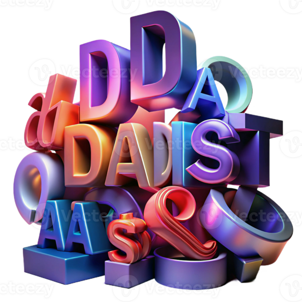 dramatic creative dramatic artistic A chaotic jumble of letters and numbers, in varying sizes and fonts, illuminated by a flickering neon sign effect, Dadaist style detailed 4K png