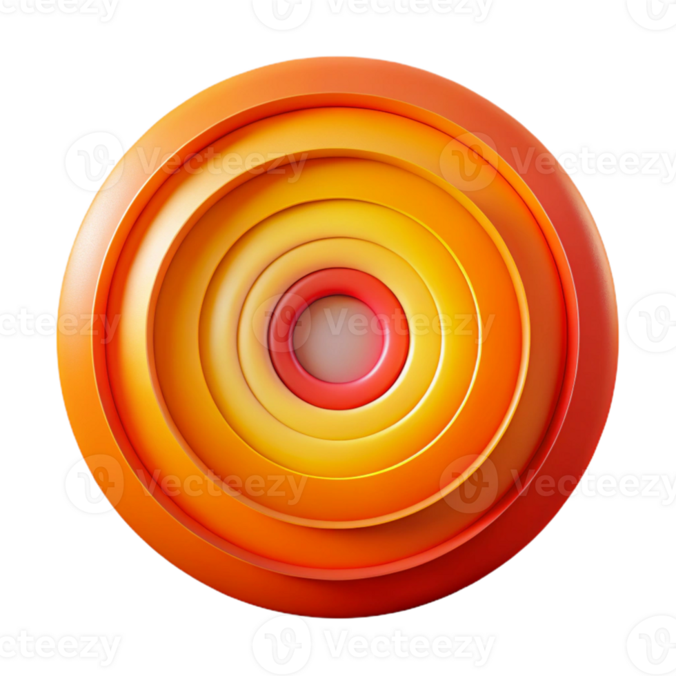 stunning traditional dramatic abstract A series of concentric circles, radiating outwards in shades of orange and red, illuminated by a warm, fiery glow, Op Art style original premium png