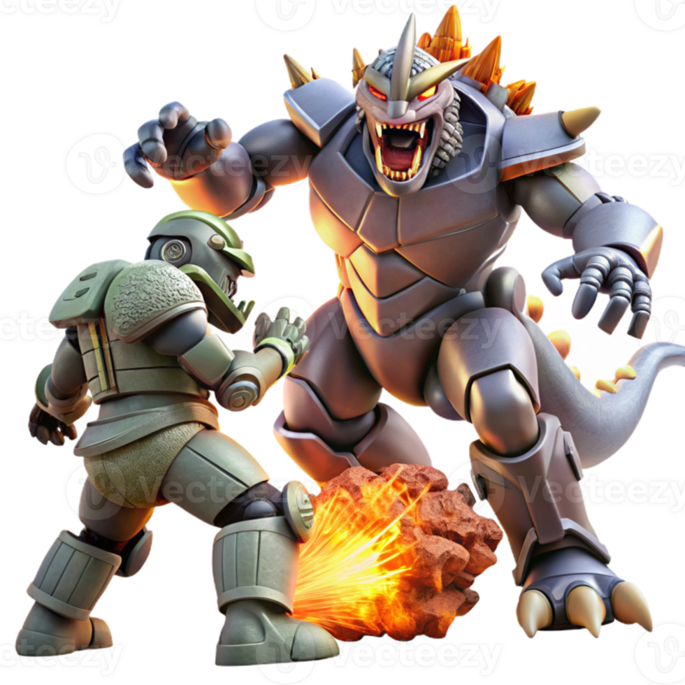 extraordinary classic serene abstract A giant robot battling a colossal space monster, intense dynamic lighting and explosions, comic book style original high quality png