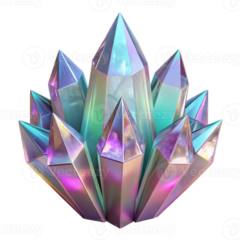 stunning contemporary impressive abstract Crystal palace, shimmering facets, iridescent light, magical and ethereal, professional authentic png