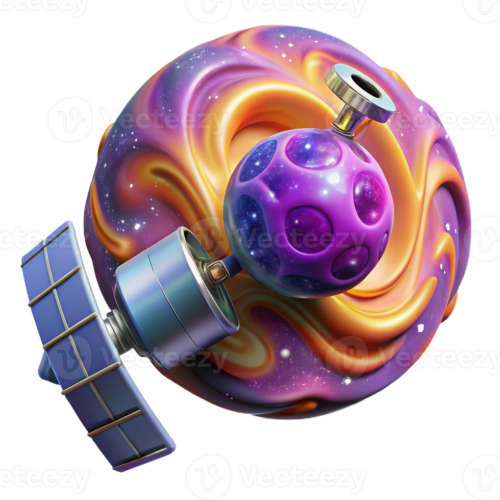 serene traditional impressive creative A satellite orbiting a vibrant, swirling nebula, detailed solar panels and antenna, cosmic and technological elements combined, realistic style exclusive... png