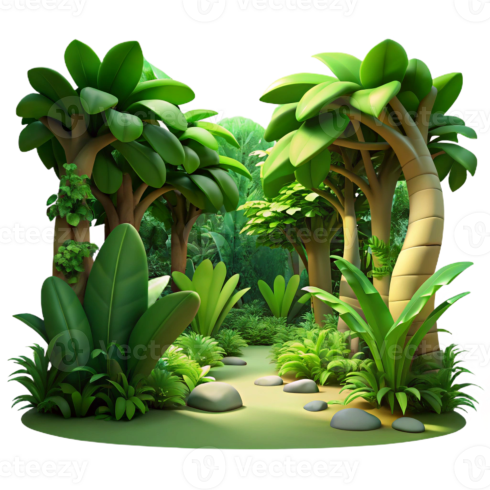 elegant minimalist stunning modern A lush jungle scene, dappled sunlight filtering through the canopy, vibrant greens and deep shadows, Art Nouveau style authentic 4K png