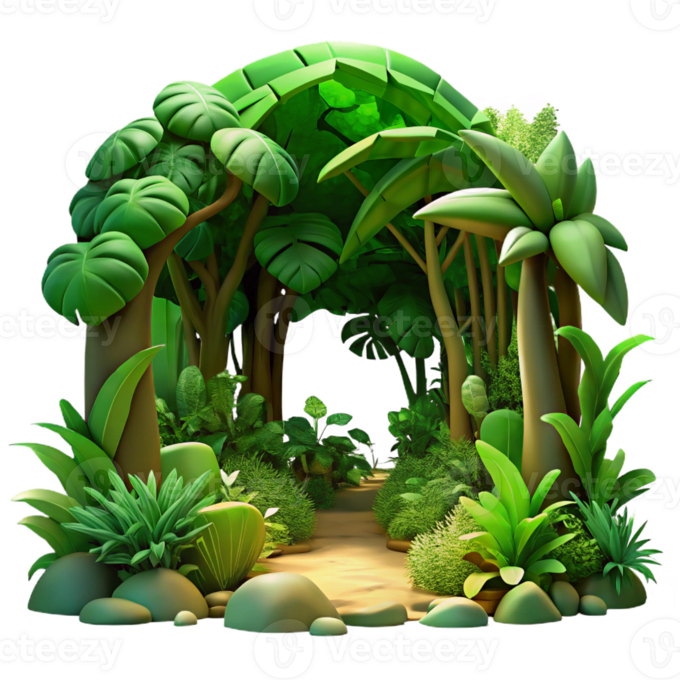 serene minimalist magnificent rustic A lush jungle scene, dappled sunlight filtering through the canopy, vibrant greens and deep shadows, Art Nouveau style exclusive premium png
