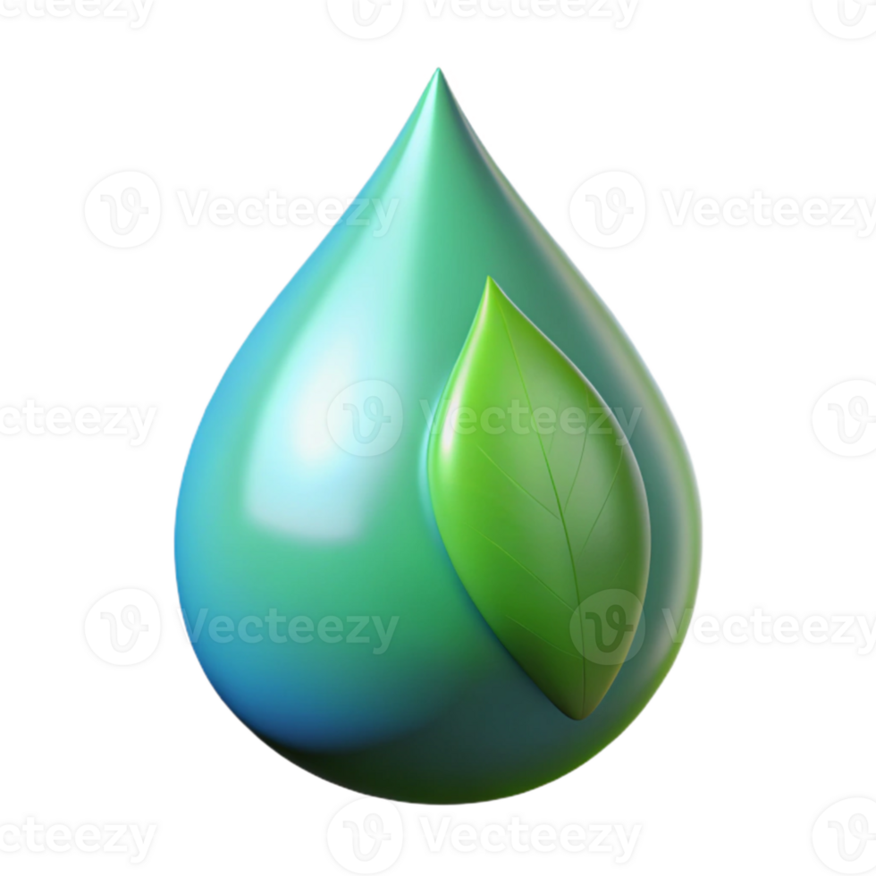 magnificent classic beautiful creative A single raindrop on a green leaf, macro photography, reflecting the surrounding environment genuine professional png