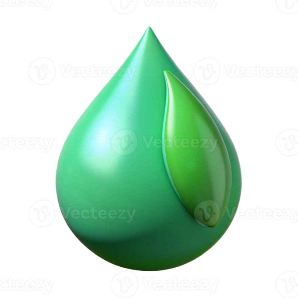 dramatic modern serene artistic A single raindrop on a green leaf, macro photography, reflecting the surrounding environment professional professional png