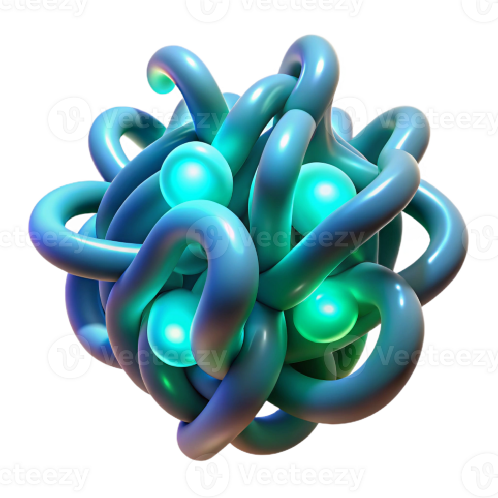 dramatic vintage stunning minimalist Intertwined, bioluminescent tendrils of light, pulsing with a gentle, rhythmic glow, in a palette of deep sea greens and blues, resembling a microscopic... png