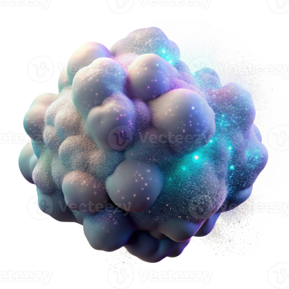 dramatic modern stunning abstract A dense cloud of iridescent particles, swirling and coalescing in a zero-gravity environment, lit by a hidden, internal light source, resembling nebula dust... png