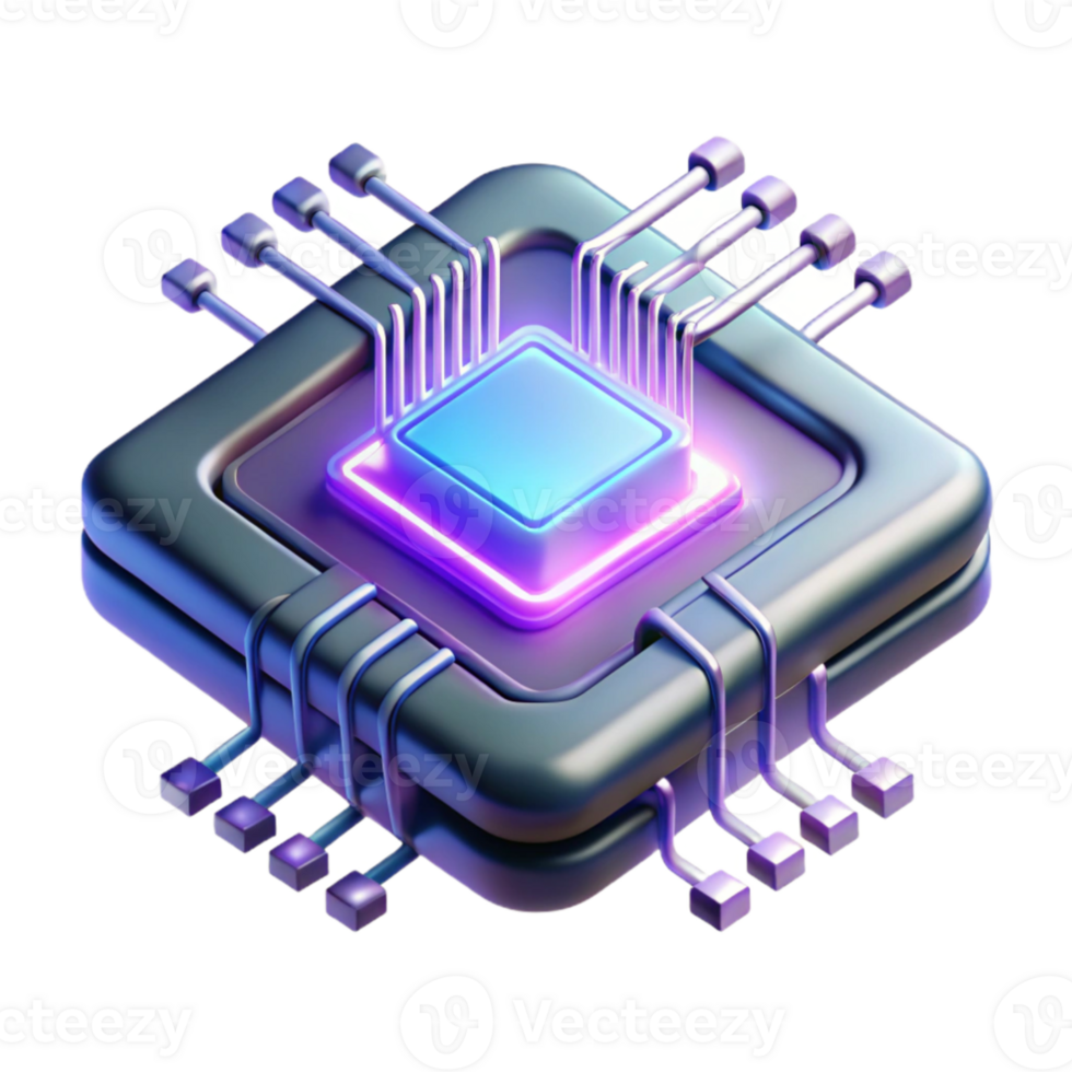 stunning vintage serene abstract A microscopic view of a futuristic microchip, intricate circuitry, glowing neon lines, abstract, sci-fi, 4K authentic png