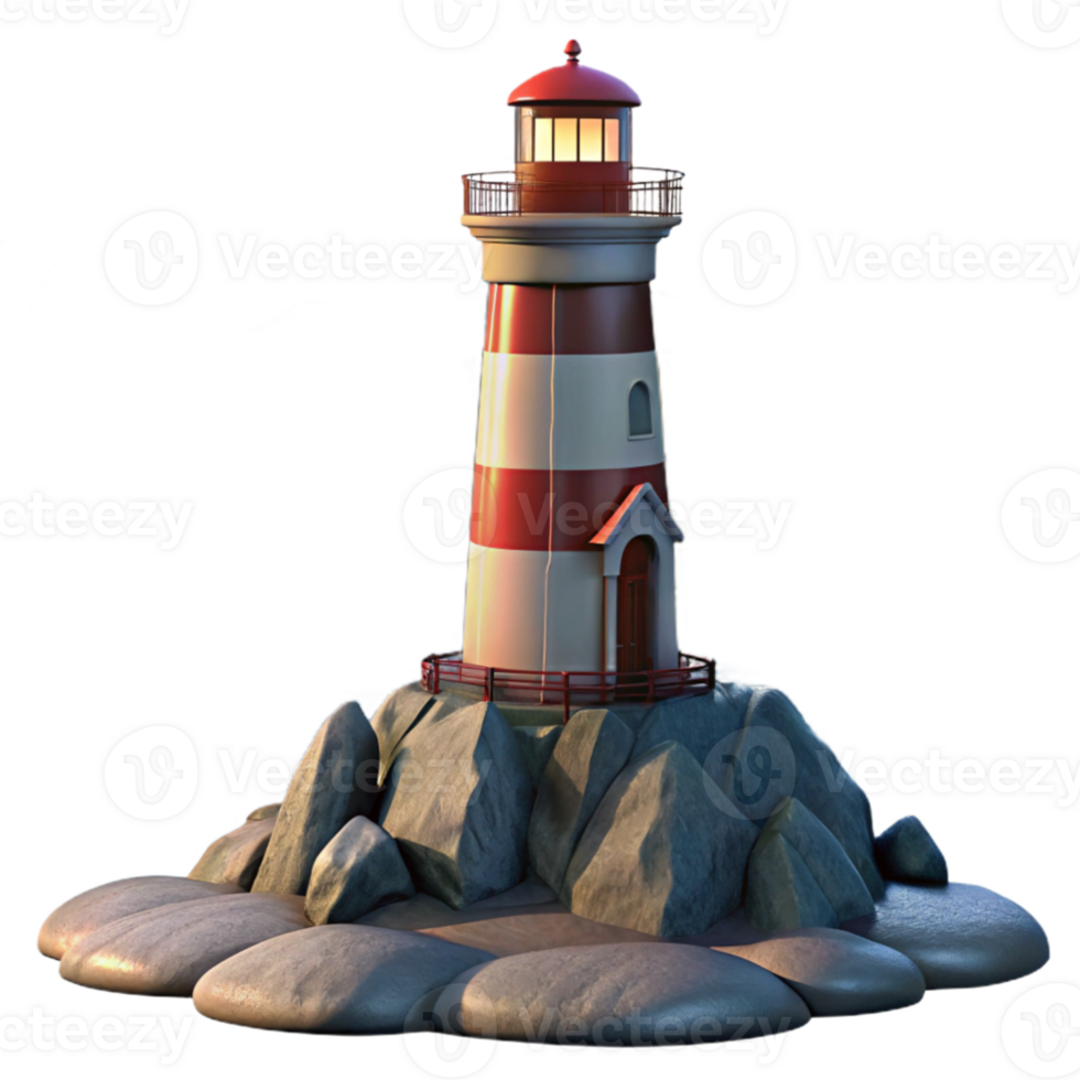 dramatic modern magnificent artistic A solitary lighthouse on a rocky coast, stormy weather, dramatic lighting, romanticism, digital painting, original premium png