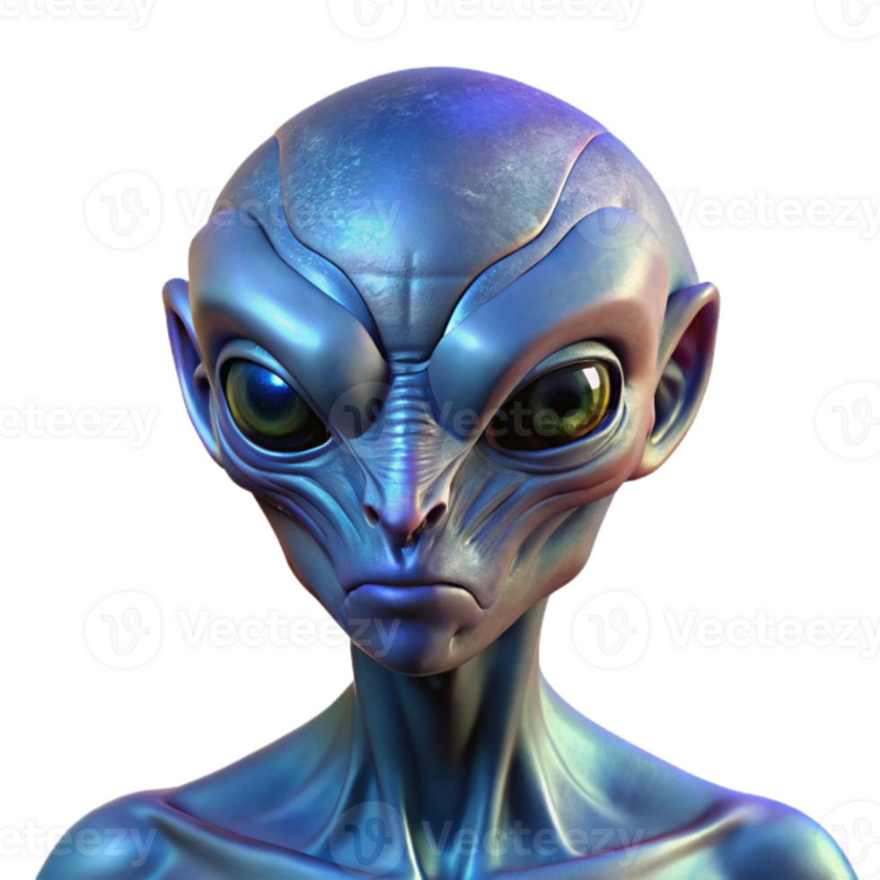 beautiful artistic impressive contemporary A close-up portrait of an alien with iridescent skin, dramatic rim lighting, bio-art style high quality exclusive png