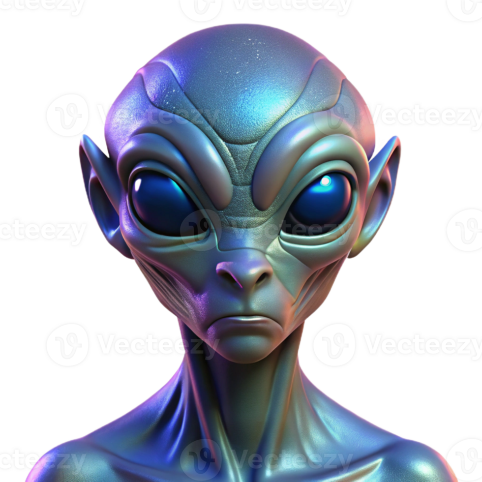 wonderful vintage dramatic minimalist A close-up portrait of an alien with iridescent skin, dramatic rim lighting, bio-art style high resolution genuine png
