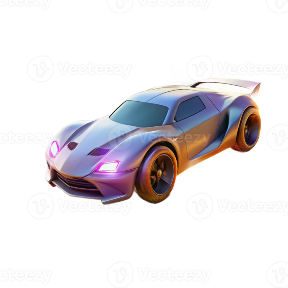 wonderful contemporary vibrant vintage A futuristic racing car with glowing energy trails speeding through a desert landscape, vibrant, dynamic lighting, digital art style detailed high resolution png