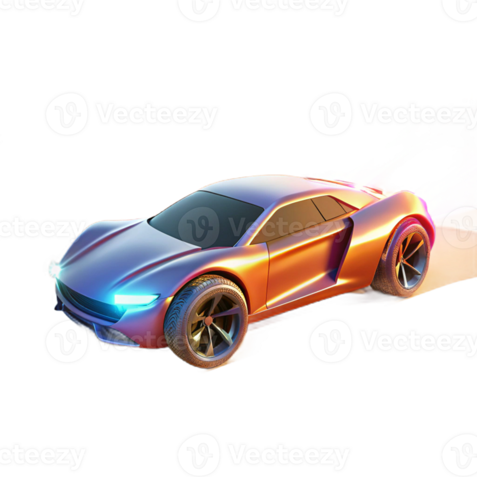 wonderful creative beautiful rustic A futuristic racing car with glowing energy trails speeding through a desert landscape, vibrant, dynamic lighting, digital art style genuine exclusive png