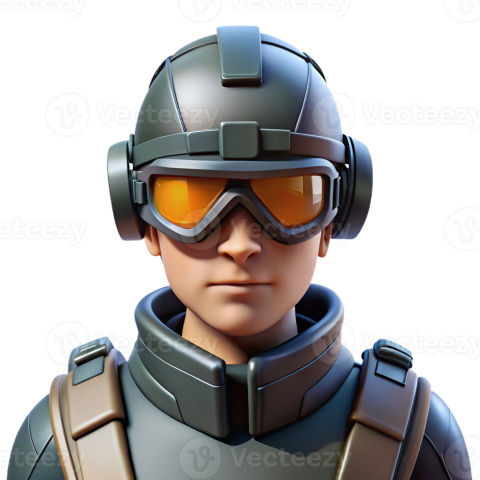 impressive abstract vibrant creative A futuristic soldier wearing augmented reality goggles, illustrated in a gritty, realistic style, with dramatic, rim lighting genuine 4K png
