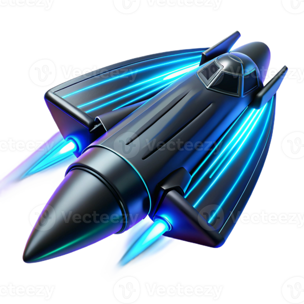 magnificent rustic elegant rustic A sleek, black spaceship with pulsating neon blue engine trails warps through a fractal dimension. Abstract, vibrant, psychedelic premium genuine png