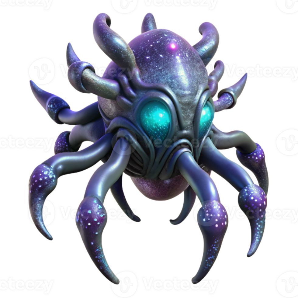 dramatic contemporary magnificent contemporary A colossal, bio-engineered alien creature with iridescent scales and six limbs floats in the void of space, illuminated by a nearby supernova.... png