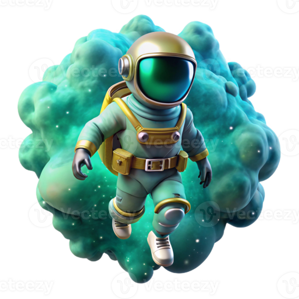 magnificent traditional beautiful artistic A lone astronaut, clad in a bioluminescent spacesuit, drifts through a nebula of swirling turquoise and gold, illuminated by the distant glow of a binary... png