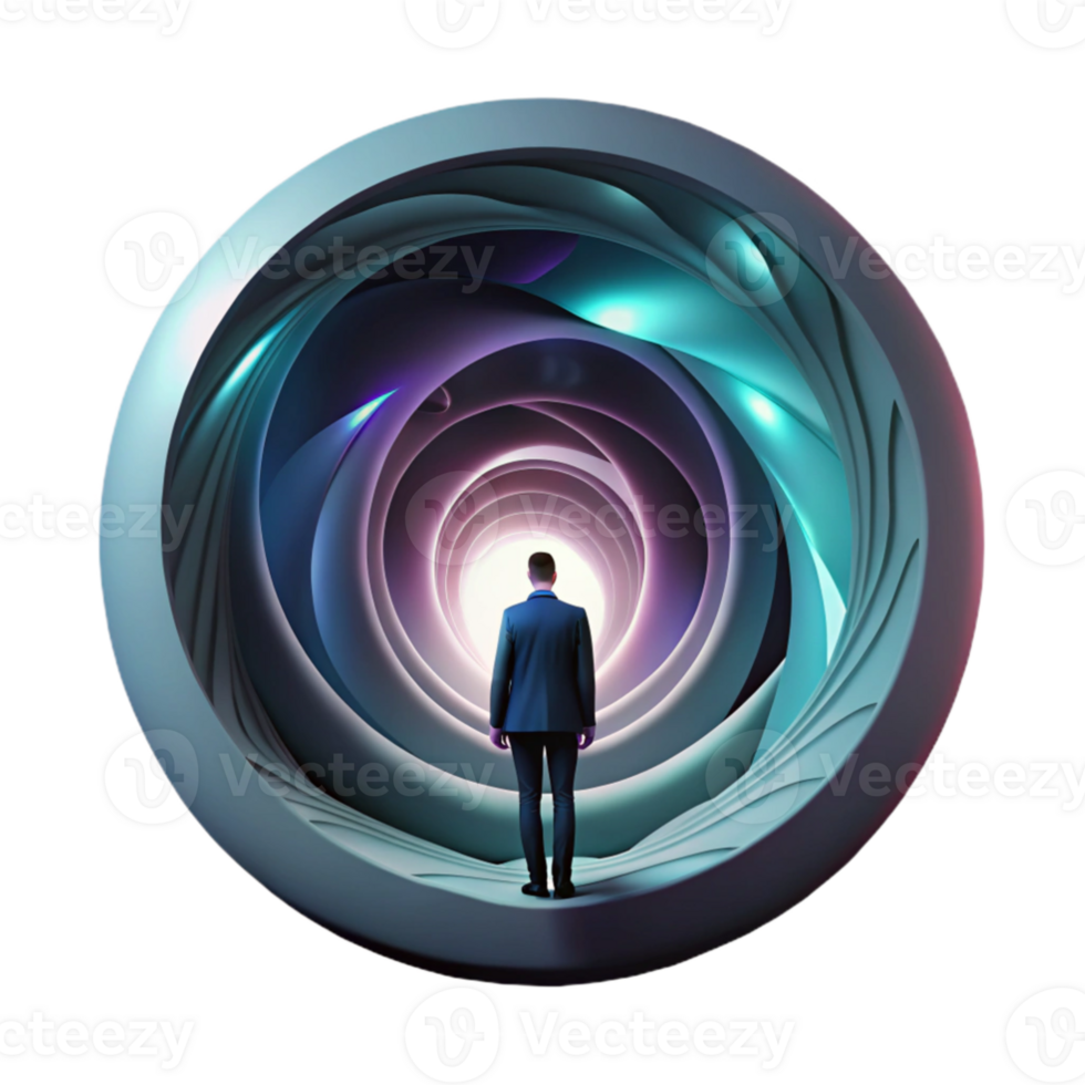 serene contemporary serene contemporary A solitary figure, silhouetted against a giant, swirling portal to another dimension. Dramatic backlighting creates a sense of mystery and wonder.... png