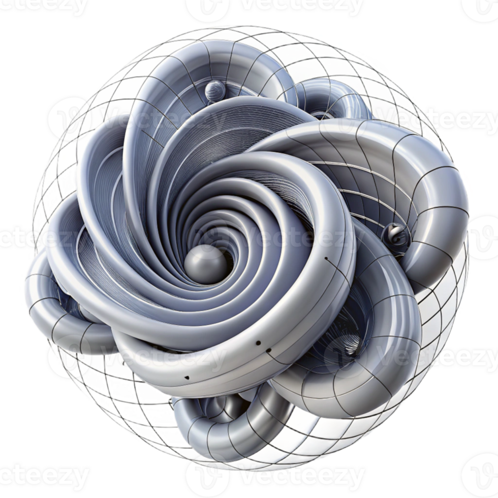 wonderful abstract elegant minimalist A dynamic flow of particles, tracing intricate curves and spirals, in a monochromatic palette of greys, futuristic style, illuminated by a grid of thin,... png